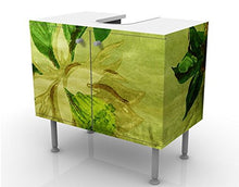 Apalis Design Vanity Green Blossoms 60x55x35cm, Piccolo, 60cm di Larghezza, Regolabile, lavabo, mobiletto da Bagno, Mobile di Base, Bagno, Stretto, Piatto