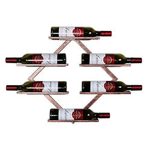 mmmy Portabottiglie, portabottiglie per Vino, portabottiglie Americano in Metallo a Parete, può ospitare 6 Bottiglie di Vino Standard può Decorare la Cucina, Il Soggiorno