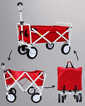 Z-SEAT Carrello da Giardino Portatile Carrello Pieghevole Carrello da Festival per carichi Pesanti Carrello da Traino con Ruote frenanti, Carrello Multiuso per Bagagli/VI