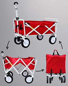 Z-SEAT Carrello da Giardino Portatile Carrello Pieghevole Carrello da Festival per carichi Pesanti Carrello da Traino con Ruote frenanti, Carrello Multiuso per Bagagli/VI