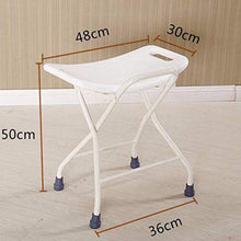 JTKDL Sgabello da Doccia Bagno Home Sgabello da Bagno Pieghevole per Donna Incinta Plastica Spessa Bianca per Adulti