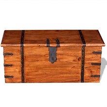 Xingshuoonline Set di Baule di archiviazione in Legno Massiccio 2 Pezzi, Grande: 83 x 33 x 37 cm