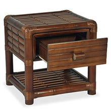 Tidyard Comodino Camera da Letto in bambù Marrone Scuro con Cassetto e Ripiano,Comodino in bambù,Comodino in Bamboo,Comodino Cameretta in bambù,Comodino Portaoggetti in bambù 45x45x40 cm