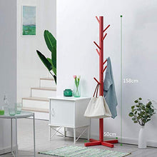 SANON Creativo di Legno Solido Semplice Piano Red Coat Rack Semplice Gancio Moda Hanger Soggiorno Bagagli da Letto Gancio cremagliera 158x50cmx4cm Coat WTZ012