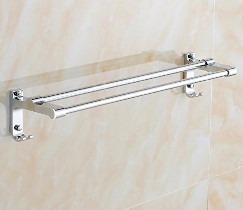 MBYW Portasciugamani Moderno Alto carico Portasciugamani Elegante da Bagno Mensola portaoggetti Acciaio Inossidabile, portasalviette Singolo, Montaggio a Parete, mensola Bagno, con Gancio, 40 cm
