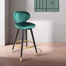 bdb Set di 2 Sgabelli da Bar in Legno con Schienale Alto, Sedie da Bar da Cucina, Sedile da Bar for Interni | All'aperto | Cafe | Pub | Terrazza mobilia (Colore : Verde)