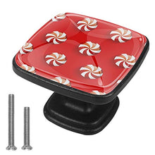 Caramelle di Natale Pomelli per Porta Set di 4 Pomelli per Mobili Manopole per Cassetti Cucina Armadio Vetro