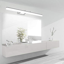 Klighten Lampada da specchio a LED 24W Lampada da bagno, Bianco freddo 5500K Lampada da parete IP44 Lampada da bagno a specchio acciaio inox 100CM