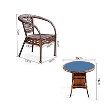 HLZY Tavolo in Vimini in Rattan mobili in Patio e Set s Mobili da Giardino in Rattan Set Patio Mobili da Giardino Conservatorio Set da Tavolo Set di tavolino da caffè in Vetro Tavolino da caffè