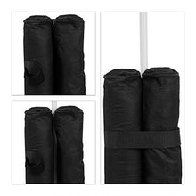 Relaxdays Pesi per Gazebo, Set da 4 Zavorre per Tende & Padiglioni, da Riempire con Sabbia o Pietre,10 kg per Piede,nero