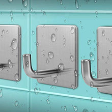Ganci per asciugamani, ganci autoadesivi in acciaio inossidabile per bagno, WC, cucina, ufficio, senza perforazione 6 pezzi