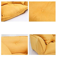 QXX Tatami Lazy Couch Multicolor Bean Bag Doppio Divano Pieghevole Camera da Letto Balcone bay Window Coppia Comfort Chair Regalo Due Cuscini 104 × 57 cm (Color : Light Blue)