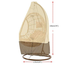 Viourna SHIFWE - Copertura per ombrellone e dondolo impermeabile, resistente e impermeabile, in tessuto Oxford, per esterni, per sedie da giardino, con cerniera regolabile