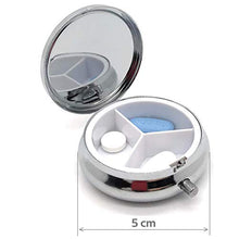 MovilCom® - Portapillole giornaliero tascabile con 3 scomparti, portapillole organizer per pillole e medicinali, 2 pezzi (mod.653304 e mod.653306)