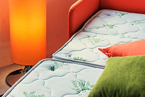 Ponti Divani - Compact - Divano Letto Compatto salvaspazio - divanoletto Artigianale, Made in Italy con Materasso in Poliuretano espanso 155x85 - Divano Letto Una Piazza e Mezzo - Tessuto Nero