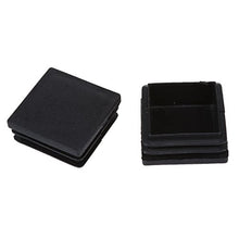 Dasorende 10 Pezzi 40 mm x 40mm Cappucci Neri Quadrato di plastica Tubo Inserti