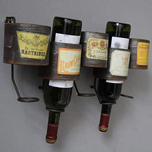 LLT Wine Rack, Cremagliera Della Decorazione Della Parete Della Novità, Wine Rack Mensola Di Vetro D'Epoca Muro Holder Archiviazione per 5 Bottiglie Free Standing Metallo Loft Shelf