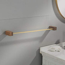 Hancoc - Portasciugamani da parete, in ottone, colore: marrone