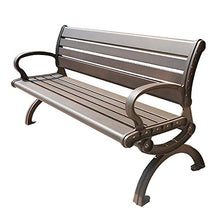 household products Panca da Giardino per Il Tempo Libero, Panca da Terrazza con Schienale E Braccioli, Panca da Balcone per Mobili da Esterno, per Cortile/Giardino/Parco, può Ospitare 2-4 Persone