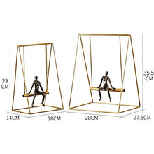 YXYOL Creative Personalized Swing Ornaments Scultures, Soggiorno Cabinet TV Armadio per Vino Caratteri di Vino Metallo Iron Gioielli Ornamenti Casa Camera da Letto,S