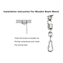 Yundxi Fissaggio per Amaca Hook, capacità di carico 300 Kilogram - in Acciaio Inox Amaca Sedia Hanging Kit Soffitto Montare Molla Girevole Gancio Snap Accessori
