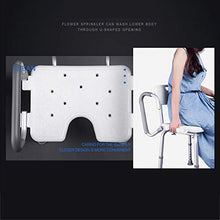 L&KW Sedia da Doccia Girevole per Sedia a rotelle per Anziani/disabili Sgabello Antisdrucciolo Sedie Regolabili con Manico e Schienale Sgabello da Bagno in Bianco Max 100kg,Bianca