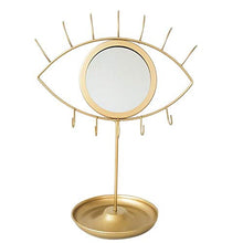 GUANGYING Specchio per Il Trucco da Scrivania in Ferro Art Design A Forma di Occhio Specchio da Trucco da Tavolo da Camera da Letto per Ragazza