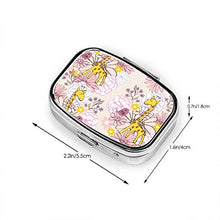 Portapillole, portapillole portatile, elegante, floreale, giraffa, cartone animato, portapillole, piccolo contenitore per borsetta o tasca, portapillole quadrato