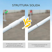 Outsunny Tendone Gazebo 6x3m con Pareti Laterali Rimovibili, Porte e Finestre per Giardino ed Esterno in Metallo, Bianco