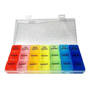 Cecilie Settimanale 7 Giorni della Medicina della Pillola Scatola dell'organizzatore del Supporto settimanale 7 Giorni 21 Slot Pill Storage Box for i farmaci Supplementi Cecilie
