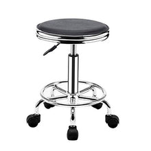 zvcv Sedia Girevole Sedia da Massaggio Rotonda Sgabello Girevole Regolabile con Sollevamento a Gas per Parrucchiere Massaggio di Bellezza Spa Salon, Blu