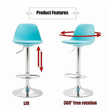 XM&LZ Regolabile Swivel Bar Stool con Schienale,Cucina Pub Sala da Pranzo Sedie da Banco,Sedile A 360 Gradi Sedia Swivel Bar Sgabelli da Bar-Verde 15x13x10in