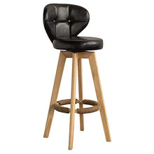 bdb Sgabelli da Bar Moderni in Legno Set di 2 ， Sedie da Bar con Isola da Cucina for La Casa, Sgabelli da Bar Girevoli A 360 ° Comodi con Schienale Alto mobilia (Colore : Nero)
