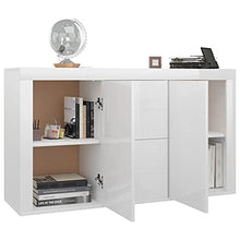 vidaXL Credenza Bianco Lucido 120x36x69 cm in Truciolato