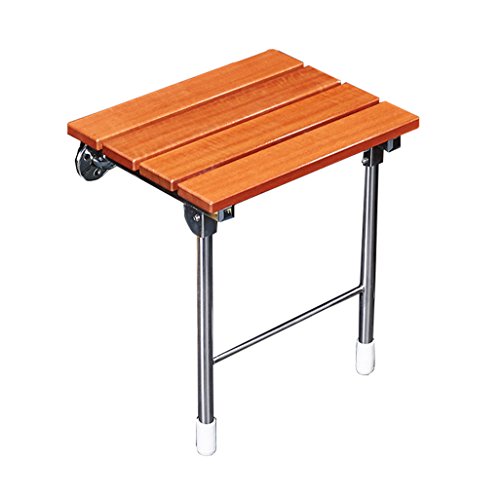MGMDIAN Sedile Pieghevole per Il Bagno - Sgabello da Doccia Sgabello Pieghevole Sgabello da Parete Sgabello da Parete Sedia da Doccia in Legno massello Accessori da Bagno