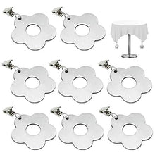 AMAZING1 - Set di 8 pezzi di tovaglia a forma di stella per ponderazione in ambienti interni ed esterni, in acciaio inox, con clip per tovaglia, clip in metallo