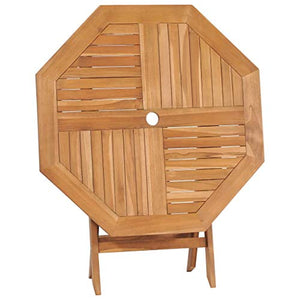 FAMIROSA Set da Pranzo da Giardino 5 pz in Legno Massello di Teak-9581