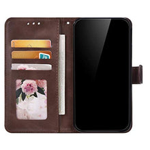 Cover Samsung Galaxy J6 Plus 2018 in Vera Pelle Portafoglio Custodia con[Slot per Schede][Funzione di Supporto],JAWSEU TPU Antiurto Ultra Sottile a Libro Flip Cover per Galaxy J6 Plus 2018(Marrone)