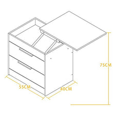 DGHJK Mobili per la casa, Comodino , scrivania Regolabile , Comodino in Legno , con 2 cassetti, tavolino da Divano, scrivania per Laptop , Bianco