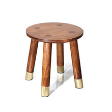 HYYDP Bagno Sgabello Mobili in Legno di Rame Sedia in Legno Piccola Sedia Cambio Moda Panchina Sgabello Rotondo Sgabello Be Applicable Compatible for Bagno Sgabello da Bagno in Gomma in Legno