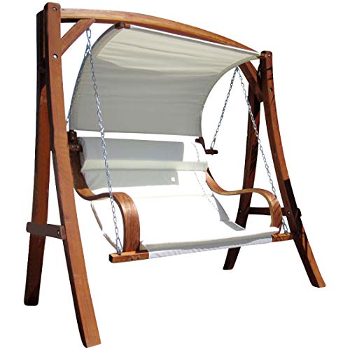 ASS, dondolo di design, MERU HM101, in legno larice, concopertura inclusa