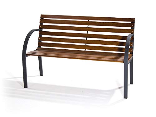 bertozzi Panchina da Giardino 2 Posti in Metallo E Legno New York