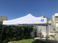 FT TENORE Gazebo RICHIUDIBILE 3X3 M Pieghevole A Fisarmonica Mercato TENDONE con Sacca (Bianco)