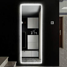 L&ED Grande Specchio a LED a Tutta Lunghezza retroilluminato Specchio da Incasso 50x150 cm Senza Cornice Specchio per Trucco da Parete ad Angolo Tondo a Parete