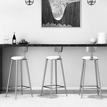 YS Sedia Sgabello da Bar Sedile Bar, Ferro Arte Tempo Libero Moda Nordica Pranzo a Casa Stile Industriale Cuscino Alto Cafe Cucina Pub,73 cm