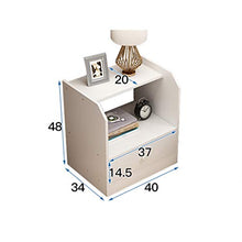 Comodino Semplice, Semplice Camera da Letto Moderna, economia, Piccolo Armadio, carico 300 kg-48x34x40 cm FANJIANI