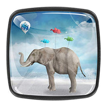 Elephant balloon origami bird Pomelli per Porta Set di 4 Pomelli per Mobili Manopole per Cassetti Cucina Armadio Vetro