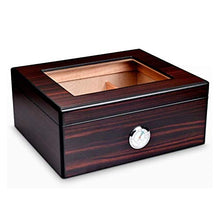 Adesign Handcrafted Cigar Humidor - Contiene (25-50 Cigars) - Cedar Cigar Box con umidificatore, igrometro e Vassoio Sigaro Regolabile