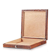 Minmin Sigaro Set in pelle di mucca di alta capacità Humidor regalo portatile Packaging Cigar Humidor Brown, 230x230x40mm accessori del sigaro (Size : 230x230x40mm)
