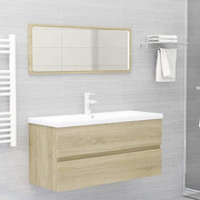vidaXL Set Mobili da Bagno 2 pz Rovere Sonoma in Truciolato